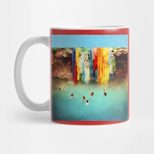 waterfall abstraction Mug